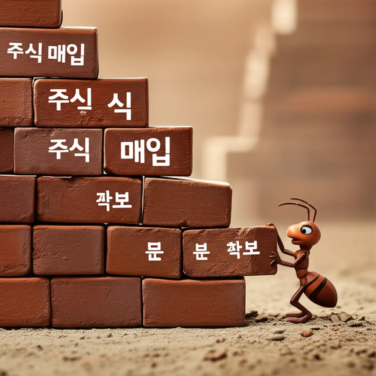 귀여운-동물-친구들이-튼튼한-벽돌을-하나하나-쌓아올리는-모습,-LS그룹의-지분-방어와-경영권-안정을-위한-노력을-상징합니다.