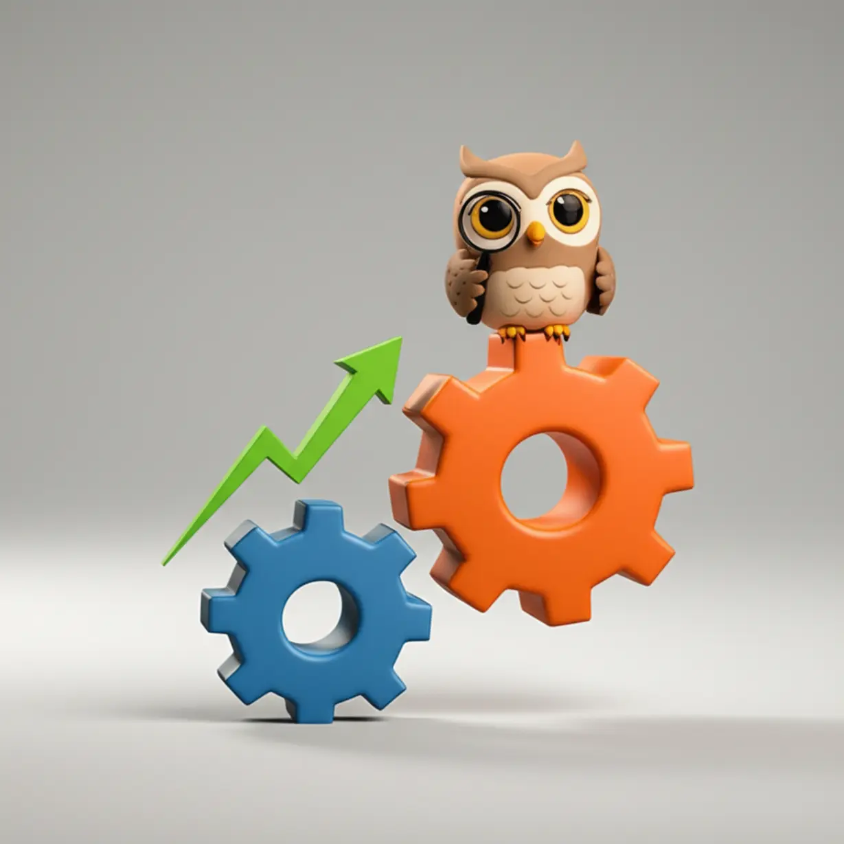 두-개의-맞물린-톱니바퀴가-LS와-LS에코에너지를-상징하며,-작은-톱니바퀴-위로-주가-상승을-나타내는-화살표가-보입니다.-큰-톱니바퀴-위에는-현명한-올빼미가-앉아-주식-흐름을-생각하는-모습입니다.