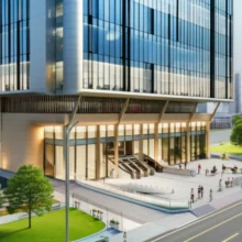 광교중앙역-힐스에비뉴-퍼스트-상가의-활기찬-모습을-담은-3D-이미지.-지하철역과-버스-환승센터가-연결된-편리한-초역세권-상가를-나타내며,-광교-상가-임대-투자-가치를-시각적으로-보여줍니다.