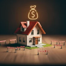 규제-속에서도-굳건히-서-있는-서울-수도권-주택의-안정적인-모습과-작은-돈주머니-아이콘,-대출-규제를-상징하는-방어막들이-집값을-둘러싸고-있는-귀여운-3D-이미지.