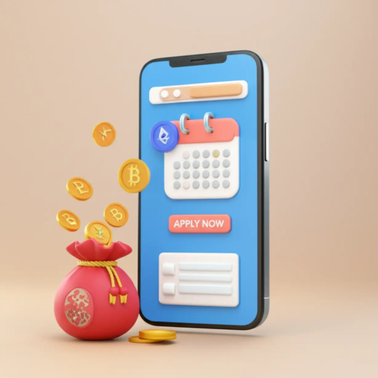 상생페이백-온라인-신청-방법을-보여주는-귀여운-3D-스마트폰-화면과-복주머니-이미지.-디지털-온누리-앱-활용-및-신청-과정을-쉽게-이해할-수-있도록-돕습니다.