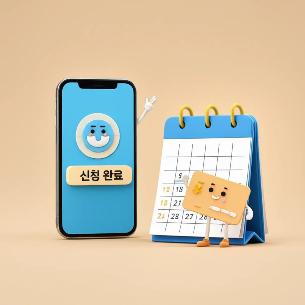 상생페이백-신청-기간과-방법을-보여주는-귀여운-스마트폰-이미지.-달력에-신청-기간이-표시되어-있고,-디지털-온누리상품권-아이콘이-함께-있어-온라인-신청-과정을-직관적으로-표현.