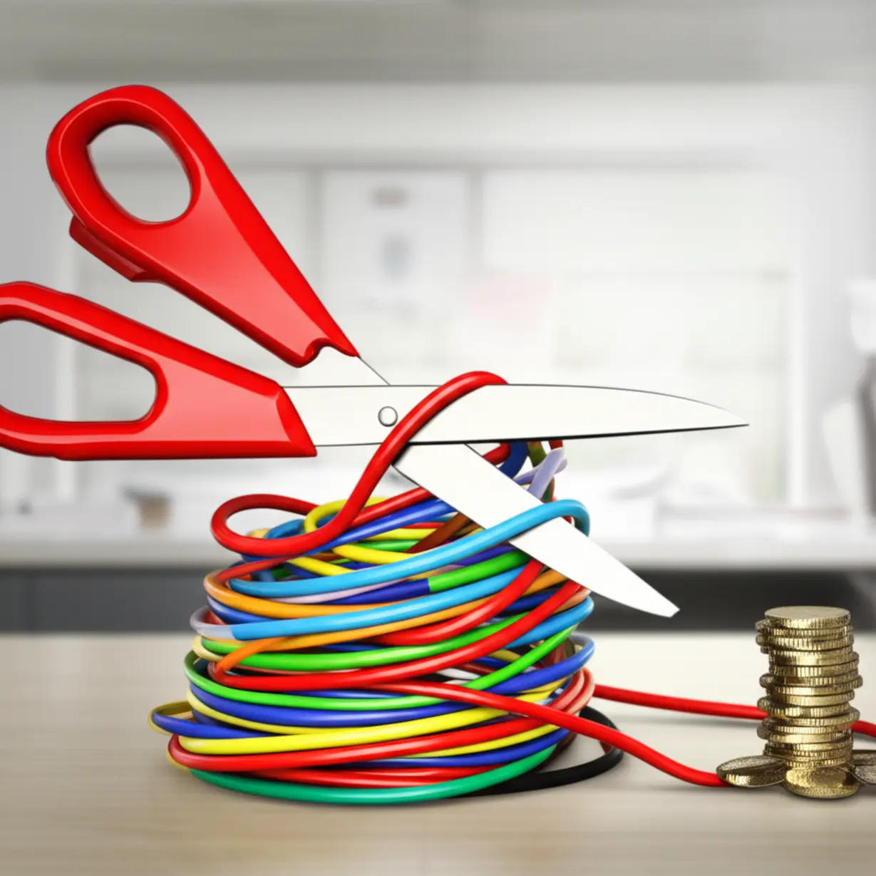 불필요한-구독-서비스-선을-자르는-귀여운-빨간-가위-이미지.-고정지출-줄이기로-생활비를-절약하는-모습을-표현했습니다.