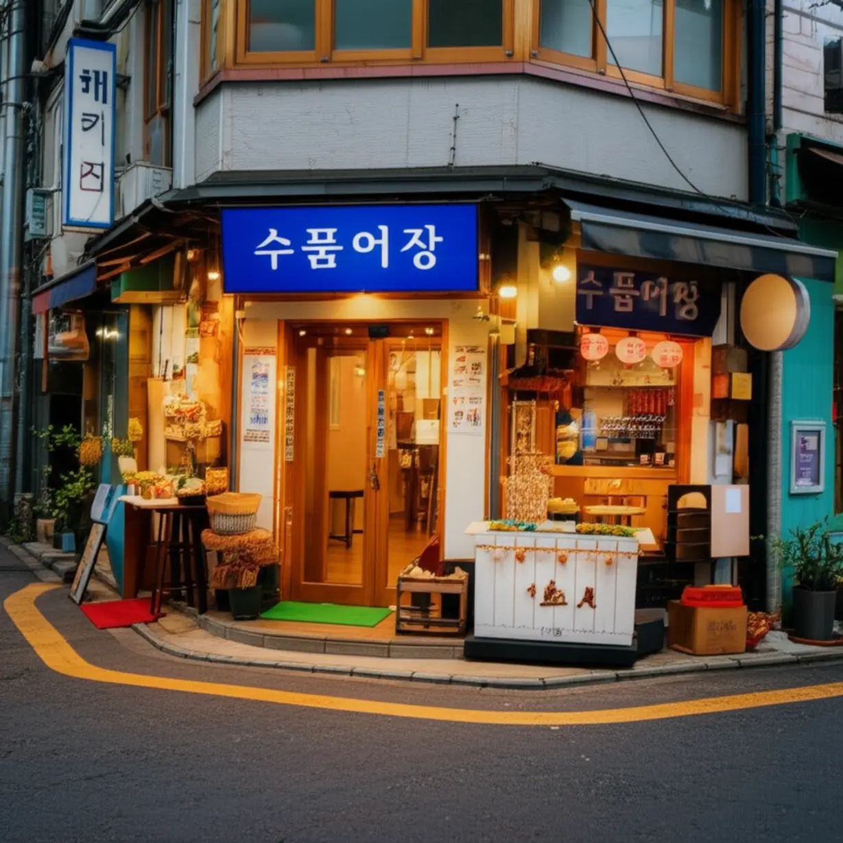 진도-수품어장-아늑한-외관-모습,-작은-간판이-정겹게-느껴지는-횟집-전경