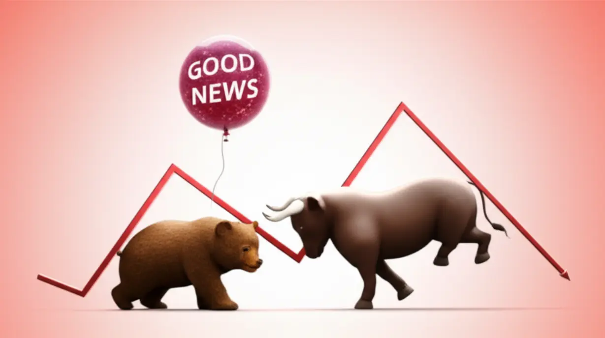 대한항공의-긍정적-뉴스에도-불구하고-복잡한-주가-움직임을-보여주는-귀여운-주식-차트와-시장-상황