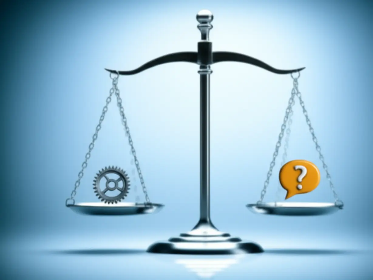 한국-증시의-불확실한-정책-상황을-나타내는-귀여운-3D-저울과-물음표-이미지.-정부-발표에-대한-신중한-접근을-강조합니다.