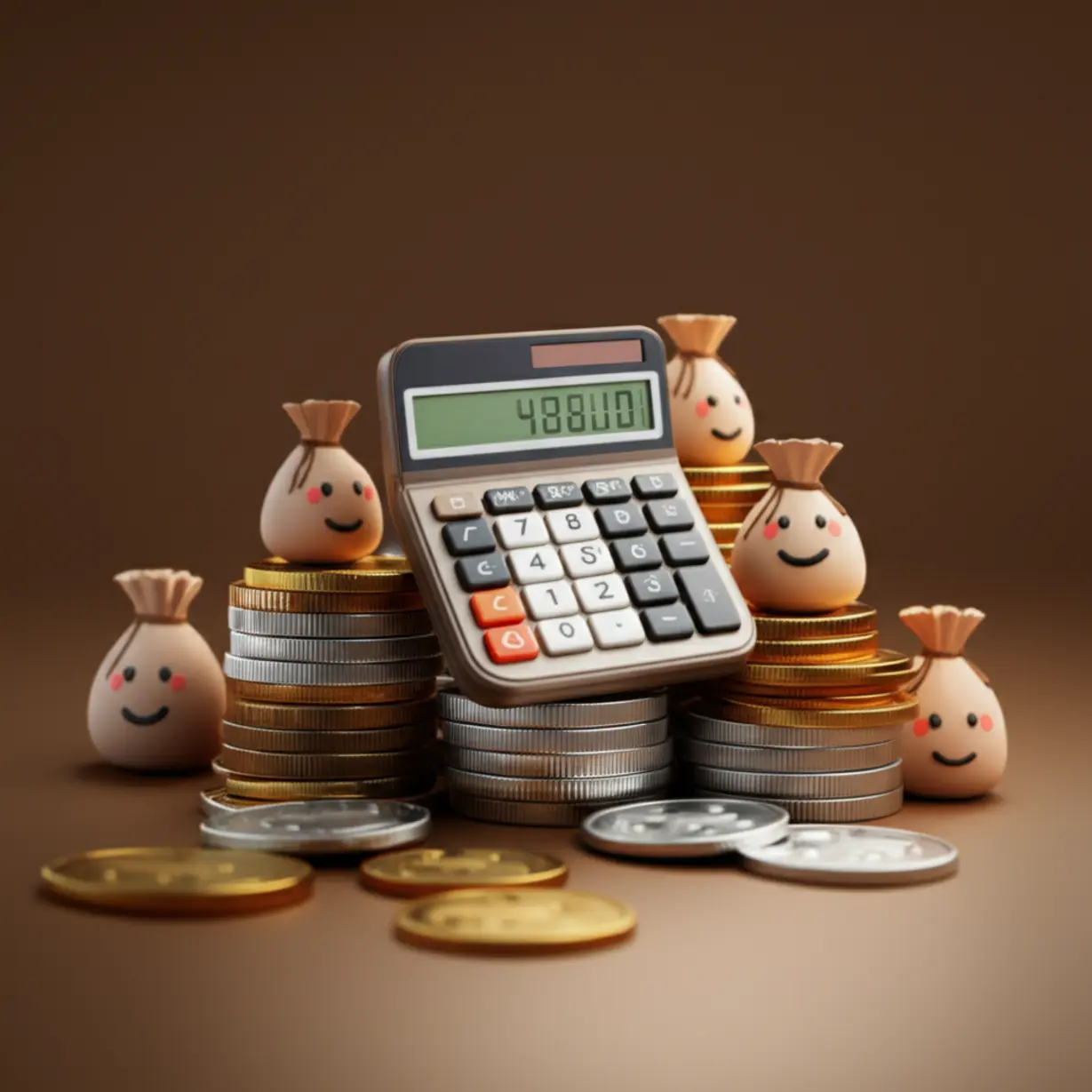 청년미래적금-정부-지원금과-이자가-쌓여가는-동전-더미,-목돈-만들기-계산-과정을-보여주는-귀여운-이미지입니다.