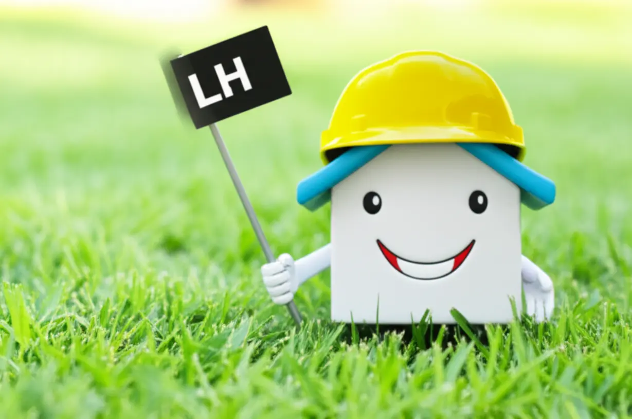 LH-공공-주택-공급-확대를-상징하는-귀여운-3D-캐릭터-하우스와-LH-깃발.-공공-주도-공급-정책의-기대와-우려를-담고-있습니다.