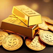 환하게-빛나는-귀여운-3D-금괴와-금화-더미.-금값-시세-상승과-안전자산-투자를-상징하는-이미지.