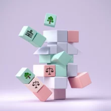 정부-조직-개편,-새로운-부처-변화를-상징하는-귀여운-3D-블록-이미지.-법,-경제,-환경-관련-블록이-재정비되는-모습.