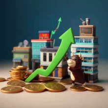 코스피-3500-돌파를-상징하는-귀여운-3D-주식-시장-이미지.-녹색-상승-화살표와-동전들이-놓인-활기찬-증시-풍경으로,-개미-투자자들의-현명한-투자-전략을-돕는-내용을-담고-있습니다.