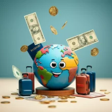 2024년-7월-해외여행-후-출국납부금-환급을-상징하는-귀여운-지구본과-동전-이미지.-숨겨진-내-돈-찾기.