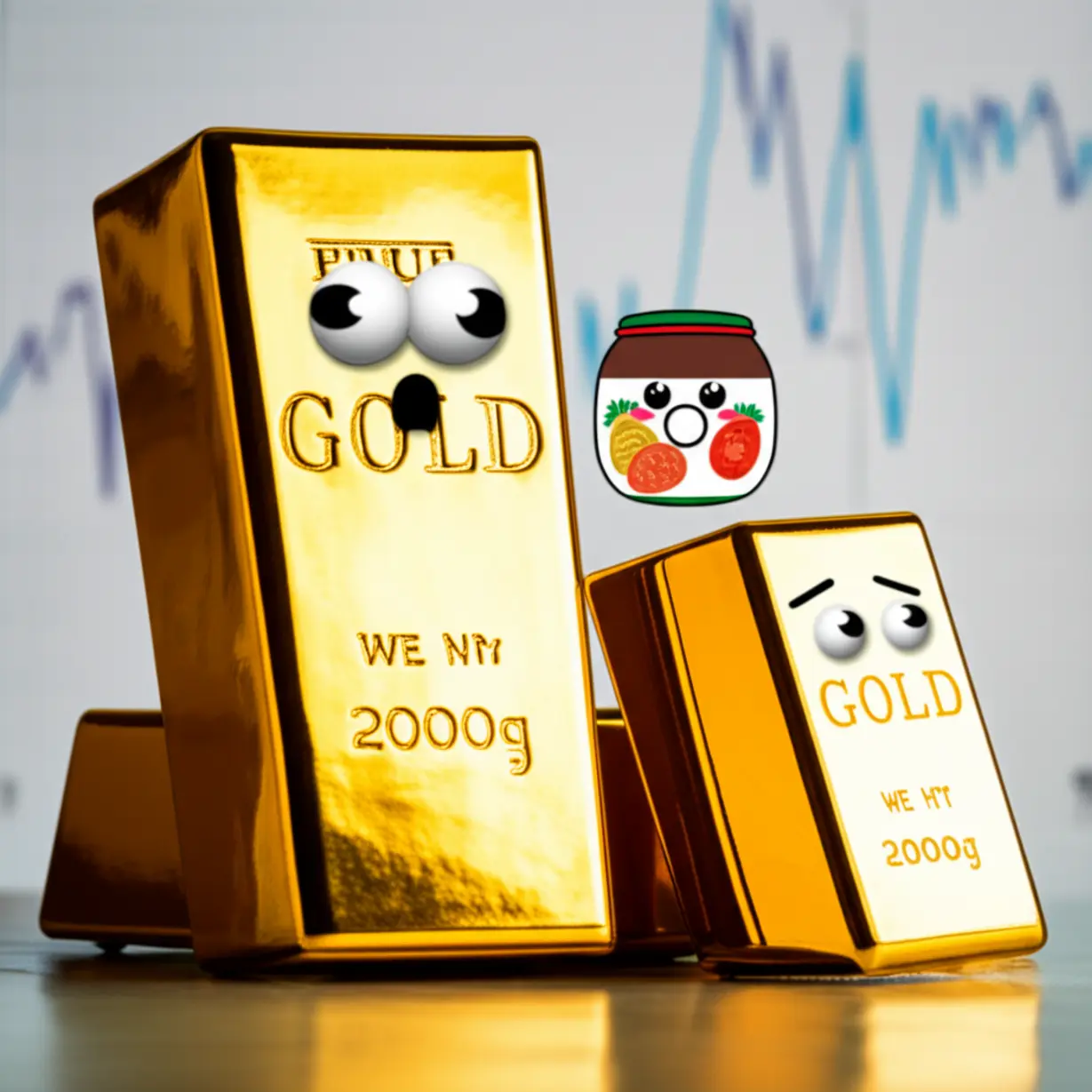 국내-금값과-국제-금시세-차이를-보여주는-두-개의-금괴.-높은-국내-금괴-옆에-김치-항아리-아이콘이-있어-김치프리미엄을-상징합니다.