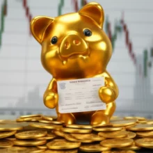 귀여운-황금-돼지-저금통이-주식-증서를-들고-있는-3D-이미지,-삼목에스폼-공개매수,-현명한-주식-투자-전략,-소액주주-재테크.