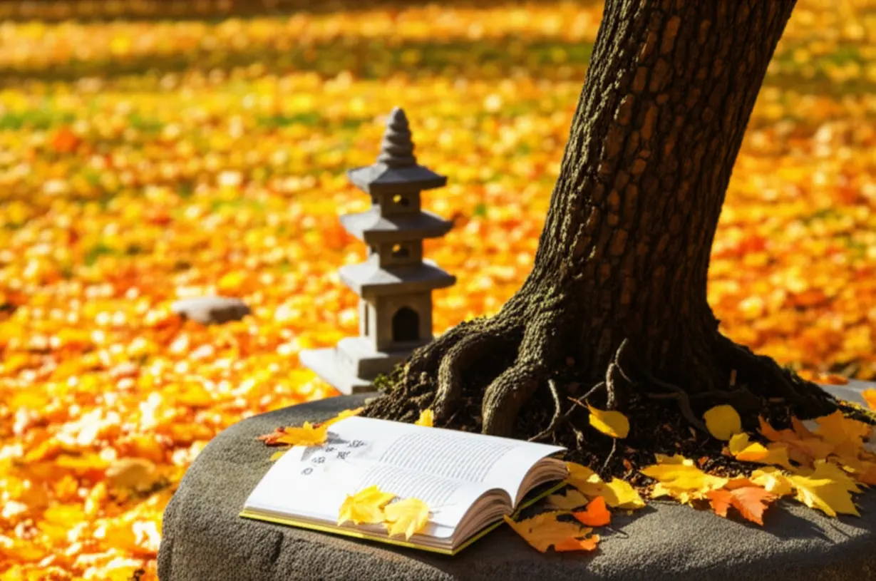 황금연휴-기간의-주식-시장-불안을-극복하고-투자의-기회로-삼으라는-메시지를-담은-이미지.-포트폴리오-점검과-장기-투자를-상징하는-평화로운-가을-풍경입니다.