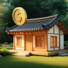 주택연금-신청-조건을-상징하는-따뜻한-분위기의-3D-집-그림과-노후-생활비를-의미하는-돈-아이콘.-내집연금과-공시지가의-중요성을-나타냅니다.