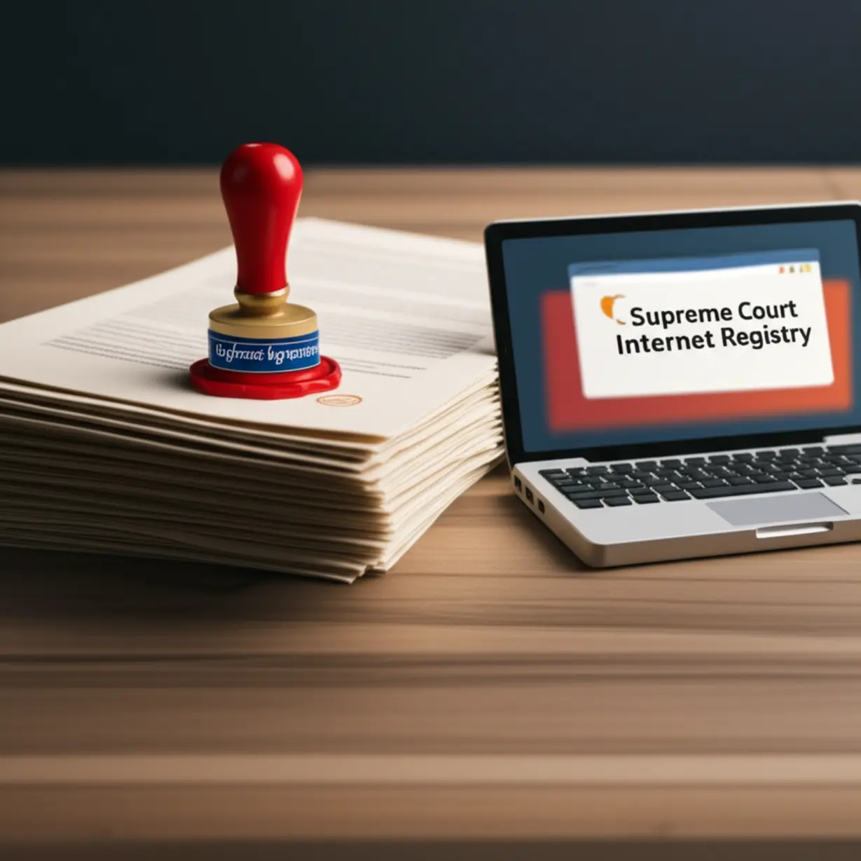 대법원-인터넷등기소를-통한-확정일자-온라인-신청-절차를-나타내는-3D-이미지,-계약서에-공식-도장을-받는-모습을-상징합니다.