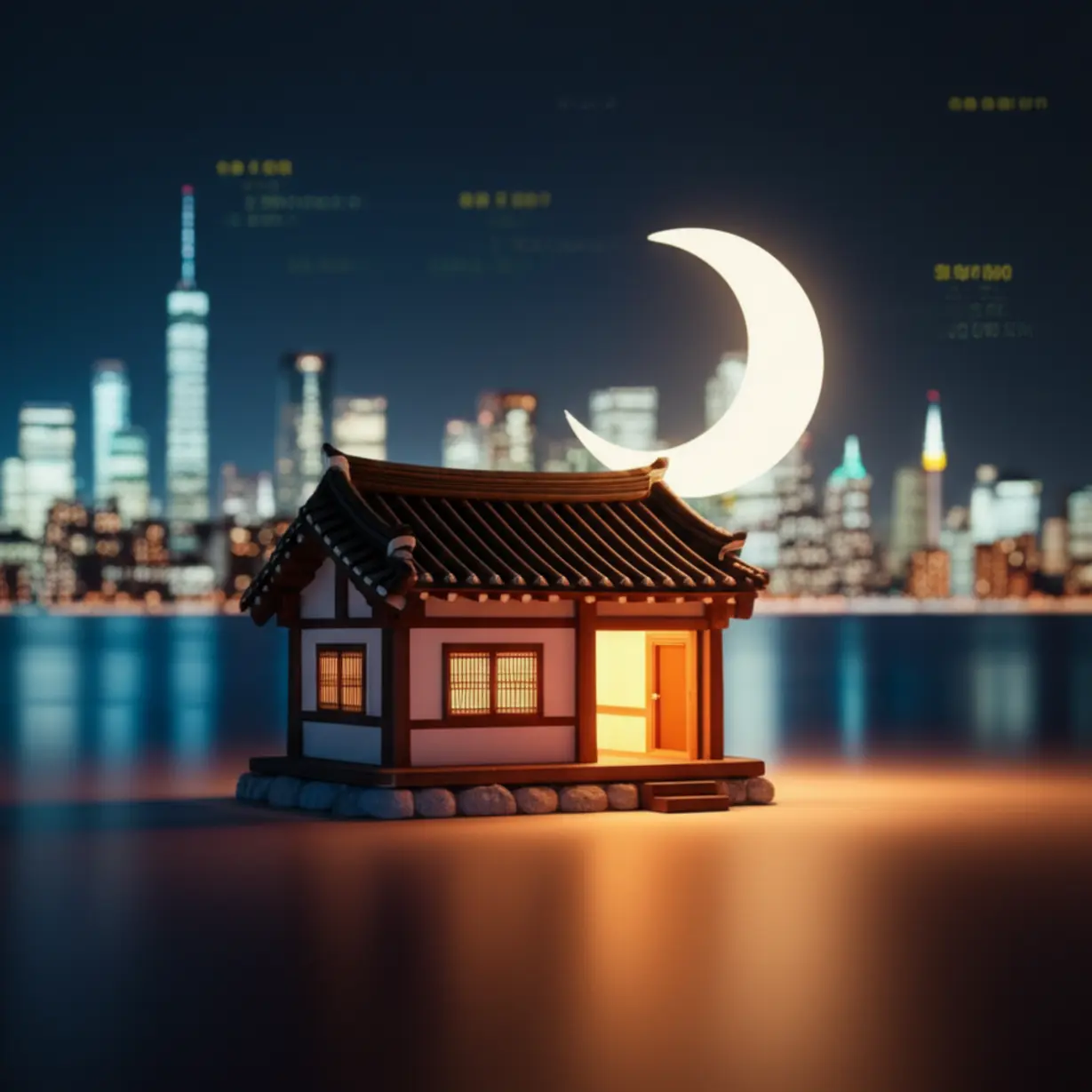 추석-연휴-동안-잠든-한국-증시와-달리-활발하게-움직이는-해외-주식-시장을-상징하는-이미지.-주식-휴장-기간에도-전-세계-경제는-계속-돌아간다는-것을-보여줍니다.