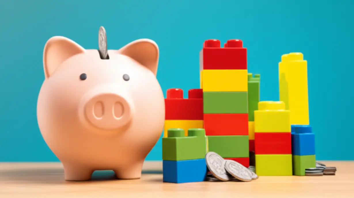 한부모가정-아동양육비를-상징하는-3D-저금통과-아이-성장-블록-이미지입니다.-자녀의-안정적인-성장을-위한-재정-지원을-표현합니다.