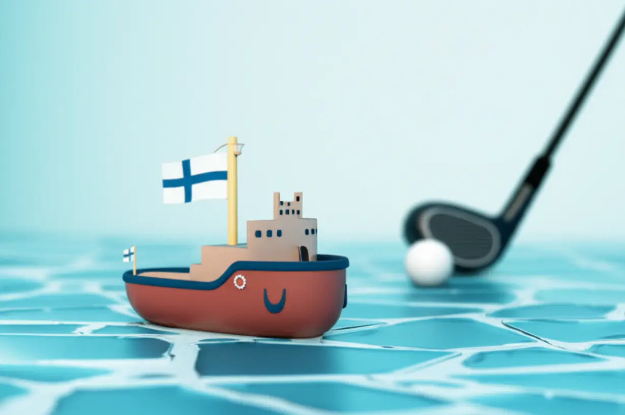 핀란드-국기를-단-귀여운-쇄빙선이-얼음을-깨는-모습,-핀란드의-쇄빙선-기술력과-미국과의-협력-배경을-나타냅니다.