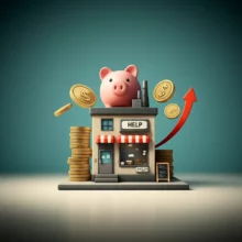 작은-공장과-가게-주변에-동전,-돼지저금통,-성장-그래프가-떠다니며-중소기업-사업자대출과-정책자금-지원으로-자금이-흐르는-모습을-귀엽고-사실적으로-묘사한-3D-이미지.