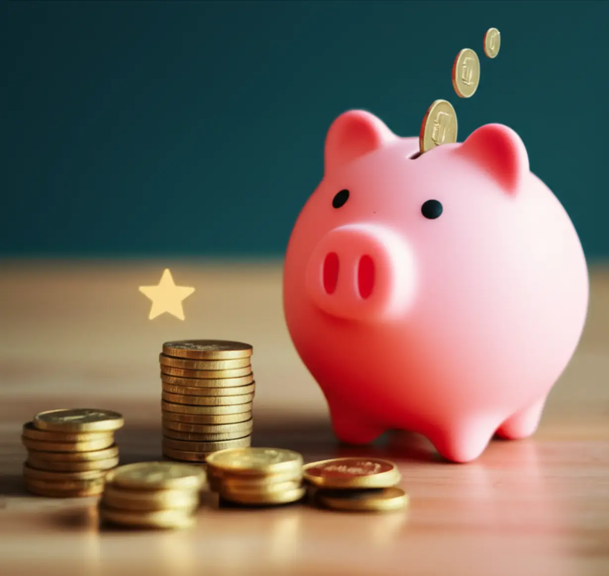 보증료와-가점-제도를-상징하는-귀여운-돼지저금통과-별-모양-아이콘이-함께-있는-3D-이미지.