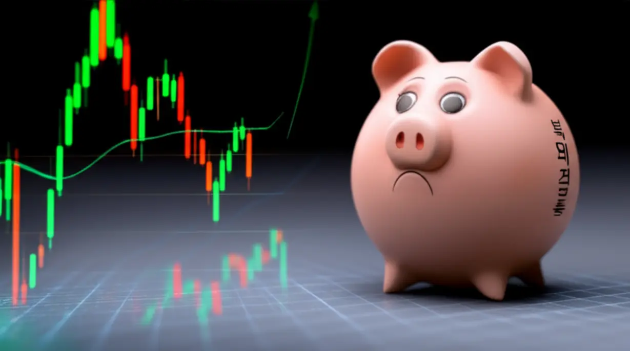 코스피-주식-시장-전망과-국내-증시-상황을-표현한-귀여운-3D-복돼지-저금통과-주가지수-그래프.-안전하고-현명한-주식-투자를-고민하는-이미지를-나타냄.