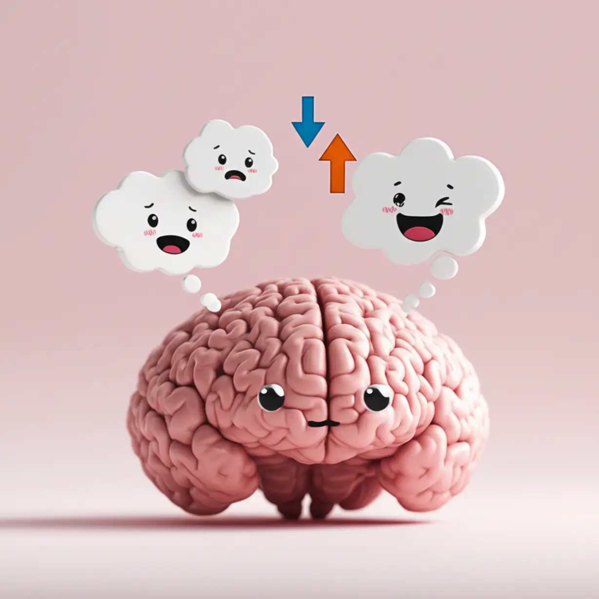 주식-시장에서-손실에-대한-두려움과-상승에-대한-기대감을-나타내는-귀여운-뇌-캐릭터.-투자-심리-변화를-보여주는-이미지.
