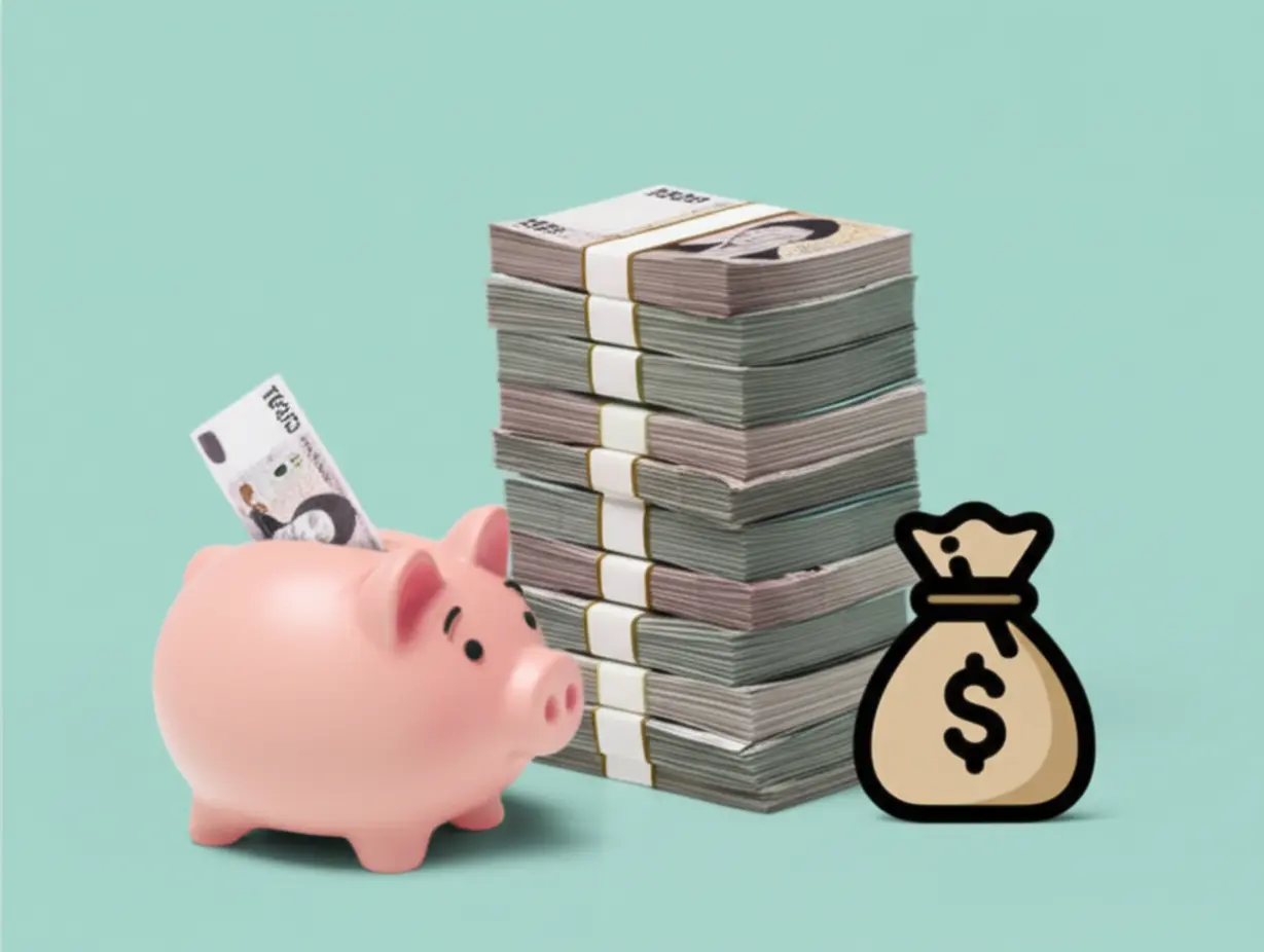 희망저축계좌2-정부-지원으로-저축액이-불어나는-과정을-보여주는-3D-저금통과-돈다발