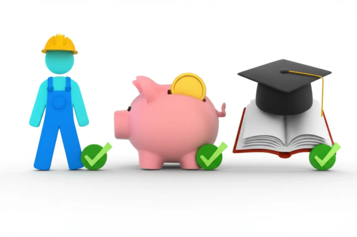 희망저축계좌2-정부-지원금-전액-수령을-위한-근로-유지,-납입,-교육-이수-3가지-조건을-나타내는-3D-아이콘