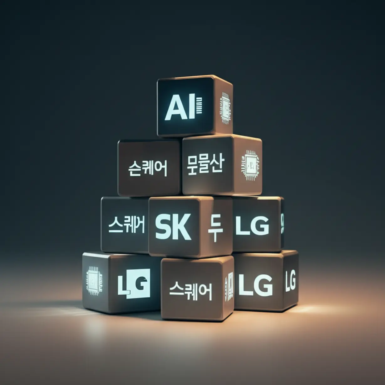 SK,-삼성물산-등-금산분리-완화-수혜가-기대되는-지주사들을-나타내는-귀여운-블록들.